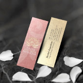 Carte De Visite Mini Rose Gold Lotus Yoga Méditation Reiki Instructeur