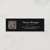 Carte De Visite Mini Rose Gold Suivre les médias sociaux QR Code (Dos)