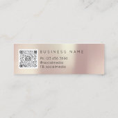 Carte De Visite Mini Rose Lèvres Injecteur cosmétique Injecteur Qr Code (Dos)