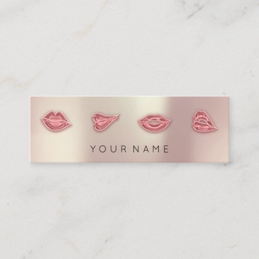 Carte De Visite Mini Rose Lèvres Injecteur cosmétique Injecteur Qr Code (Devant)