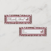 Carte De Visite Mini Rose maigre de chèque-cadeau de la fille TY de (Devant / Derrière)