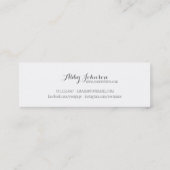 Carte De Visite Mini rose moderne chic d'aquarelle de maquilleur (Dos)