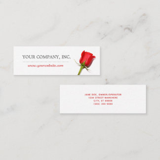 Carte De Visite Mini Rose rouge