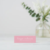 Carte De Visite Mini rose simple moderne professionnel (Debout devant)