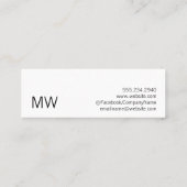 Carte De Visite Mini Rose sophistiqué moderne (Dos)