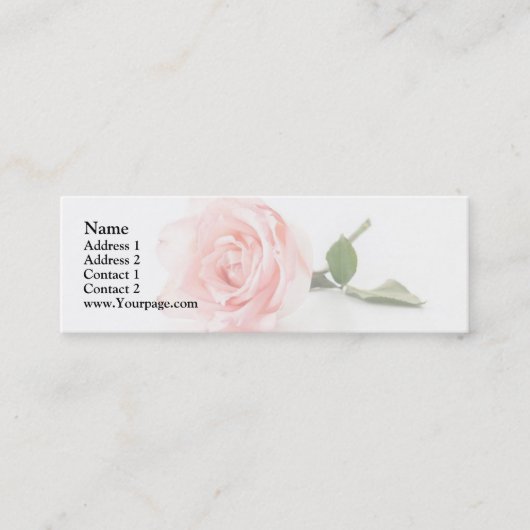 Carte De Visite Mini Rose souple (Devant)
