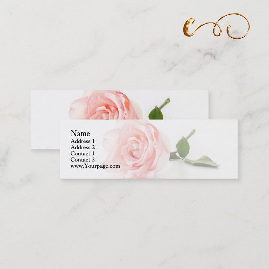 Carte De Visite Mini Rose souple