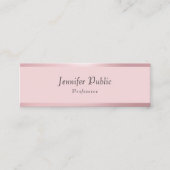 Carte De Visite Mini Rose tendance Or moderne Elégant Modèle simple (Devant)