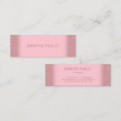 Carte De Visite Mini Rose tendance Parties scintillant or Modèle modern (Devant / Derrière)