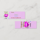 Carte De Visite Mini Rose végétalien de héros (Devant / Derrière)