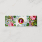 Carte De Visite Mini ROSES & JASMINES MONOGRAM GEM rose (Dos)