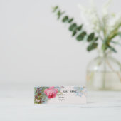 Carte De Visite Mini ROSES & JASMINES MONOGRAMME GEM vert (Debout devant)