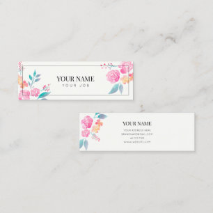Carte De Visite Mini Roses simples peints en aquarelle