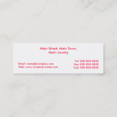 Carte De Visite Mini Rouge (Dos)