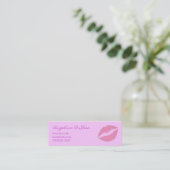 Carte De Visite Mini Rouge à lèvres rose (Debout devant)