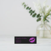 Carte De Visite Mini Rouge à lèvres violet (Debout devant)