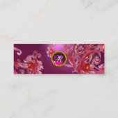 Carte De Visite Mini ROUGE BERRIES SWIRLS GEMSTONE rouge rose (Dos)