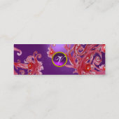 Carte De Visite Mini ROUGE BERRIES SWIRLS GEMSTONE rouge violet (Dos)