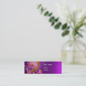 Carte De Visite Mini ROUGE BERRIES SWIRLS GEMSTONE rouge violet (Debout devant)