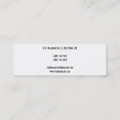 Carte De Visite Mini Rouge blanc clair et fin (Dos)