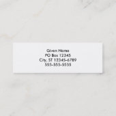 Carte De Visite Mini Rouge Blanc et Bleu à pois (Dos)