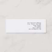 Carte De Visite Mini Rouge Blanc Simple tendance Cute Plain Consultant (Dos)