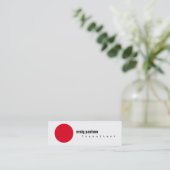 Carte De Visite Mini Rouge Blanc Simple tendance Cute Plain Consultant (Debout devant)