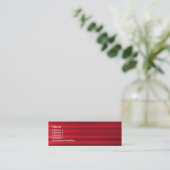 Carte De Visite Mini Rouge brossé (Debout devant)