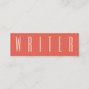 Carte De Visite Mini Rouge élégant simple de couverture de caractère