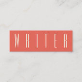 Carte De Visite Mini Rouge élégant simple de couverture de caractères (Devant)