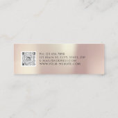 Carte De Visite Mini Rouge Rose Lips QR Code Logo Maquillage Lipstick G (Dos)