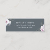 Carte De Visite Mini Rougissent et floraux doucement violets sur (Dos)