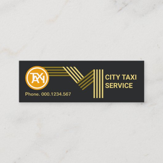 Carte De Visite Mini Route Gold Taxi Transport (Devant)