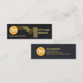 Carte De Visite Mini Route Gold Taxi Transport (Devant / Derrière)