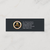 Carte De Visite Mini Royal Gold Wave Grey Grunge Chauffeur (Dos)