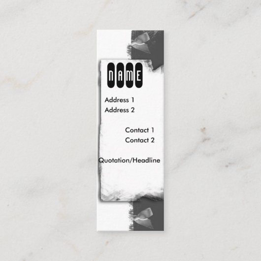 Carte De Visite Mini rubans et dentelle (Devant)