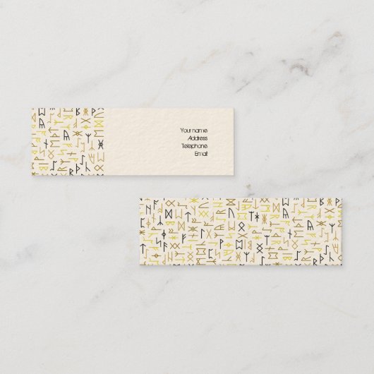 Carte De Visite Mini Runes (Devant / Derrière)