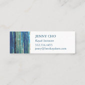 Carte De Visite Mini Rustic Blues peinture rayé à la main peint (Dos)