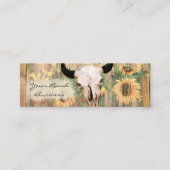 Carte De Visite Mini Rustic Country Grange Western Taureau Taureau Tour (Devant)