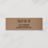 Carte De Visite Mini Rustic Kraft Coffee Cups Coffee Beans (Dos)