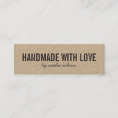 Carte De Visite Mini Rustique artisanal avec amour Kraft Social Media (Devant)