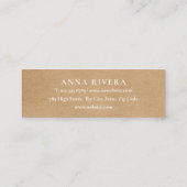 Carte De Visite Mini Rustique Kraft Aquarelle Vert Professionnel (Dos)