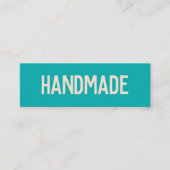 Carte De Visite Mini Rustique moderne turquoise cadeaux fait main vende (Devant)