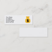 Carte De Visite Mini Sac du dollar (Devant / Derrière)
