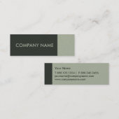 Carte De Visite Mini Sage Vert Moderne (Devant / Derrière)