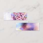 Carte De Visite Mini Sakura rose sur la peinture Arrière - plan (Devant / Derrière)