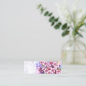 Carte De Visite Mini Sakura rose sur la peinture Arrière - plan (Debout devant)