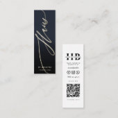 Carte De Visite Mini Salon de beauté des cheveux Coiffeur Gold Script (Devant / Derrière)