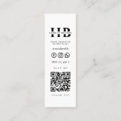 Carte De Visite Mini Salon de beauté des cheveux Coiffeur Gold Script (Dos)