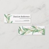 Carte De Visite Mini Salon de beauté floral chic clair simple de (Devant / Derrière)